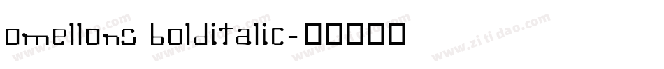 Omellons BoldItalic字体转换